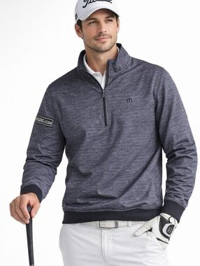 Travis Mathew Quarter Zip Windbreaker Pullover Golf Gray Lightweight Jacket L